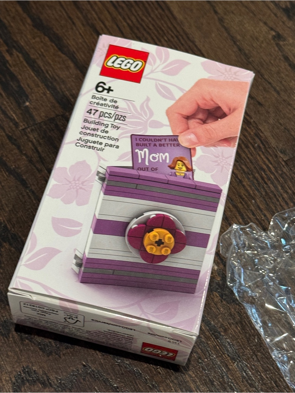 LEGO Card 47pc Building Toy — Purple & Gray Card Mother’s Day